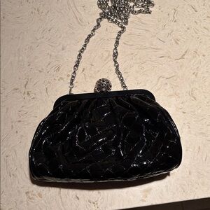 Brighton Black Mini Bag with Silver Chain